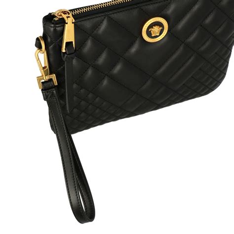 quilted clutch versace|versace purses clearance.